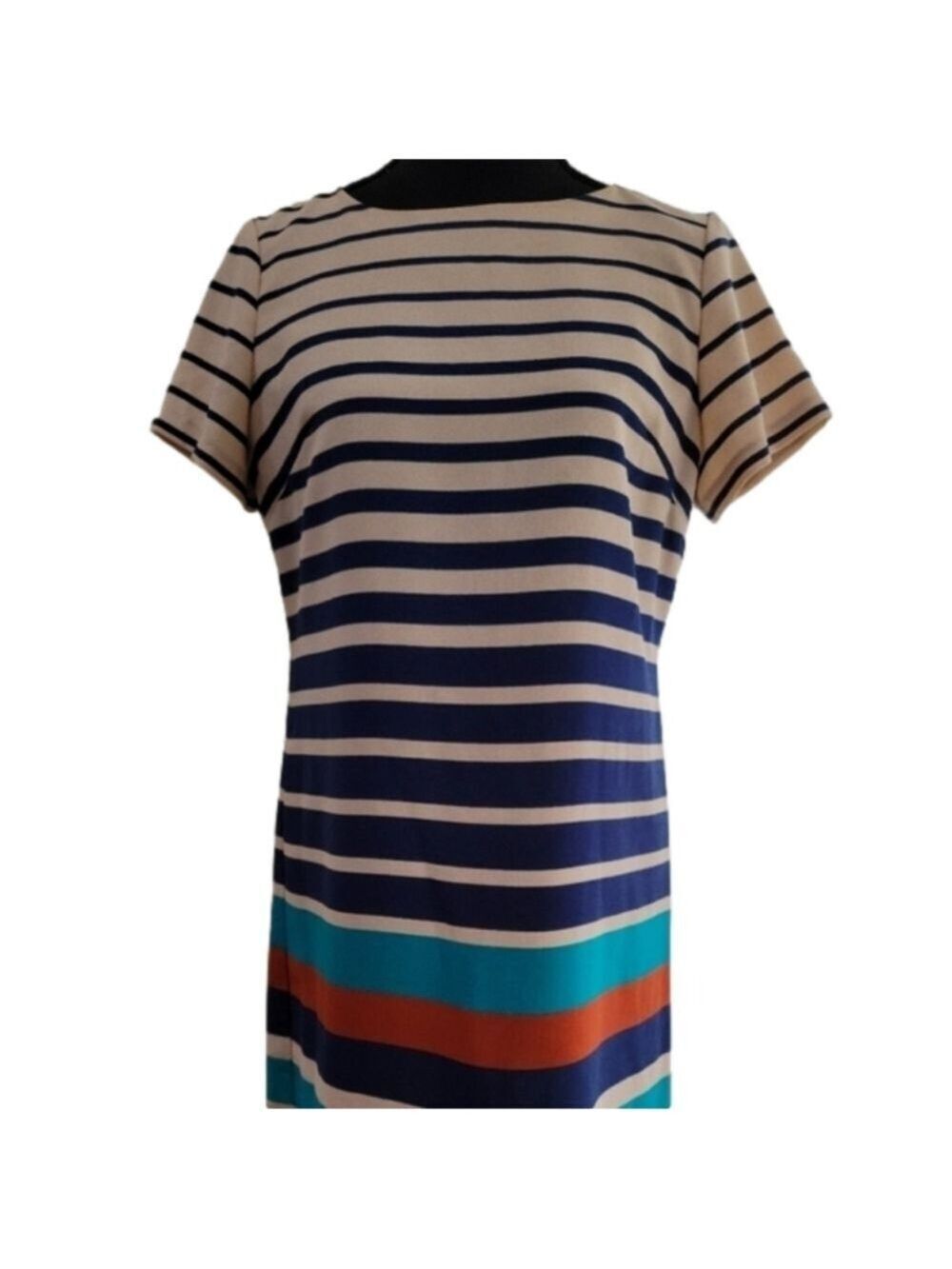 GABBY Skye Short Sleeved Striped Sheath Dress. Size 6.